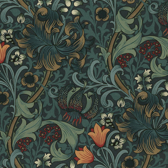 House of Hackney GOLDEN LILY Wallpaper - Midnight (9'10" - full height)