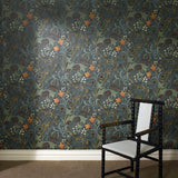 House of Hackney GOLDEN LILY Wallpaper - Midnight (9'10" - full height)