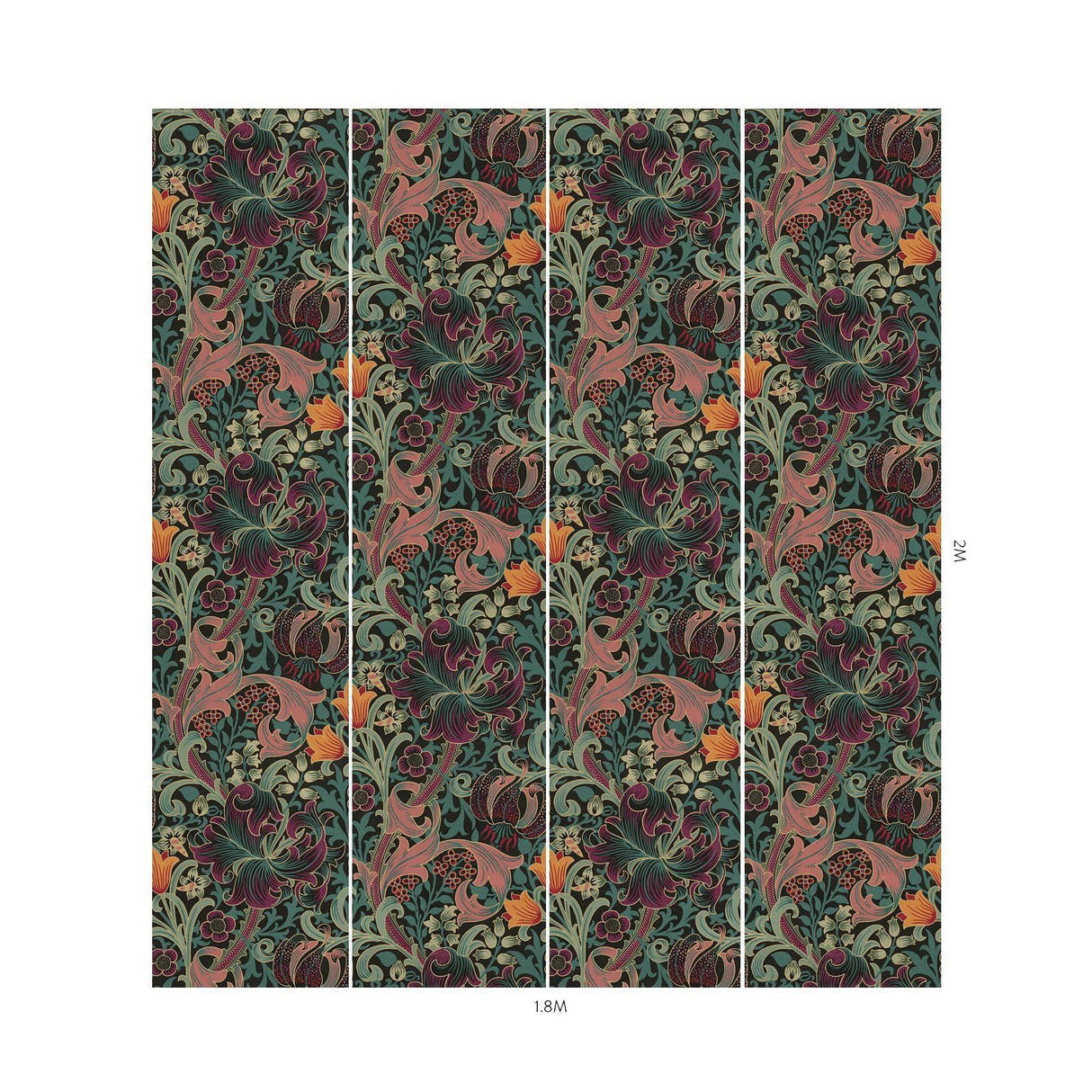 House of Hackney GOLDEN LILY Wallpaper - Apatite (9'10" - full height)