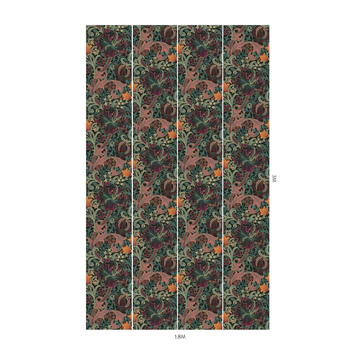 House of Hackney GOLDEN LILY Wallpaper - Apatite (9'10" - full height)