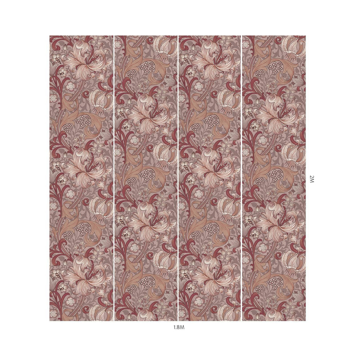 House of Hackney GOLDEN LILY Wallpaper - Tourmaline (9'10" - full height)