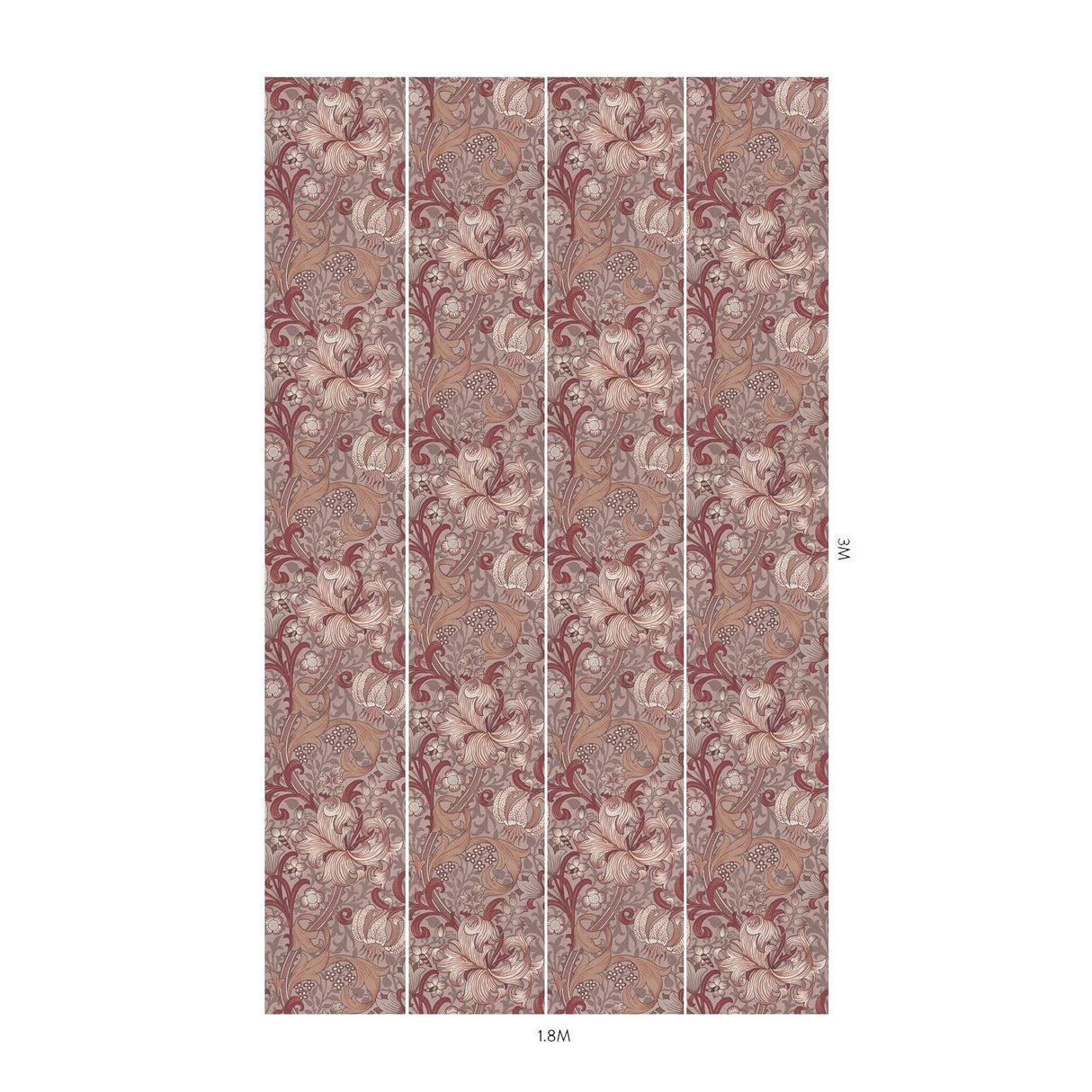 House of Hackney GOLDEN LILY Wallpaper - Tourmaline (9'10" - full height)