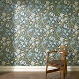 House of Hackney GOLDEN LILY Wallpaper - Verde (9'10" - full height)