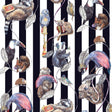 House of Hackney HACKNEY EMPIRE Wallpaper - Midnight Stripe (9'10" - full height)