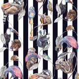 House of Hackney HACKNEY EMPIRE Wallpaper - Midnight Stripe (9'10" - full height)