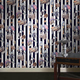 House of Hackney HACKNEY EMPIRE Wallpaper - Midnight Stripe (9'10" - full height)