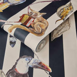 House of Hackney HACKNEY EMPIRE Wallpaper - Midnight Stripe (9'10" - full height)