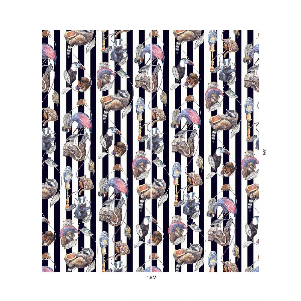 House of Hackney HACKNEY EMPIRE Wallpaper - Midnight Stripe (9'10" - full height)
