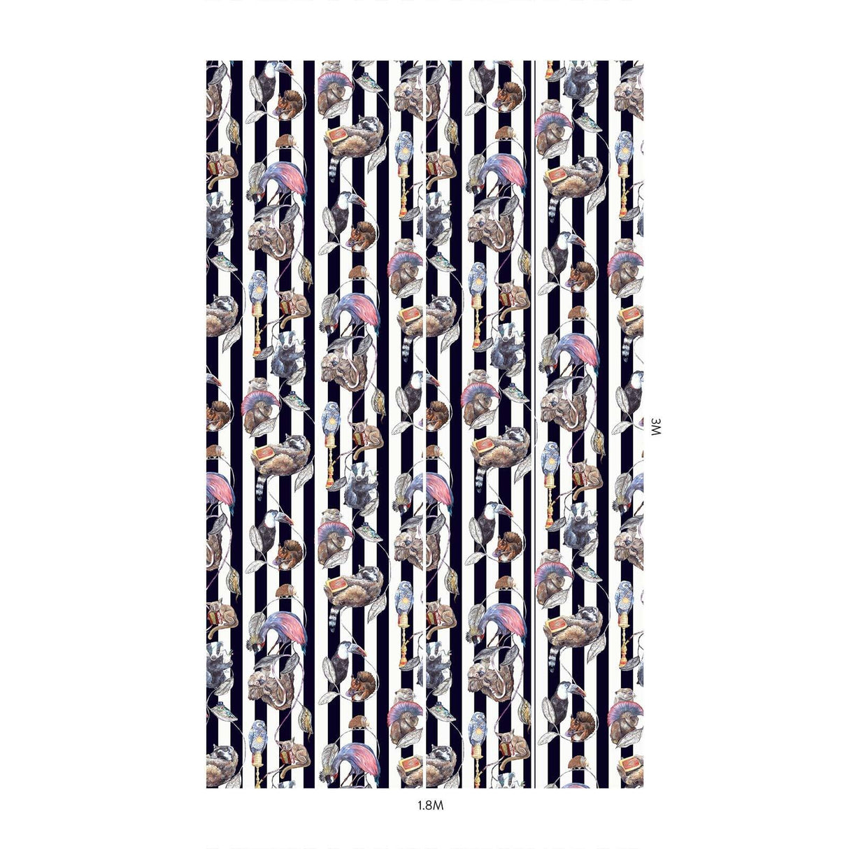 House of Hackney HACKNEY EMPIRE Wallpaper - Midnight Stripe (9'10" - full height)