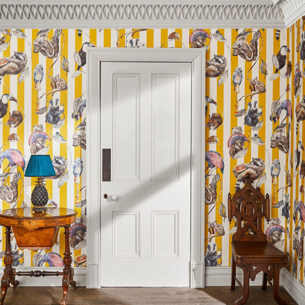House of Hackney HACKNEY EMPIRE Wallpaper - Ochre Stripe (9'10" - full height)