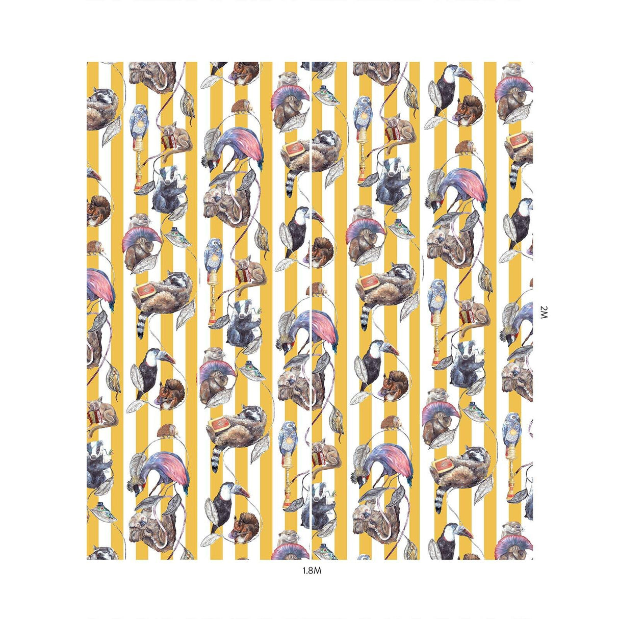 House of Hackney HACKNEY EMPIRE Wallpaper - Ochre Stripe (9'10" - full height)