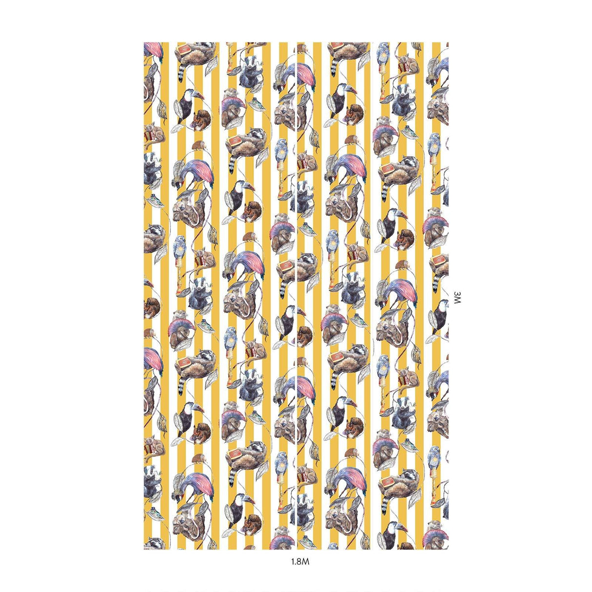 House of Hackney HACKNEY EMPIRE Wallpaper - Ochre Stripe (9'10" - full height)