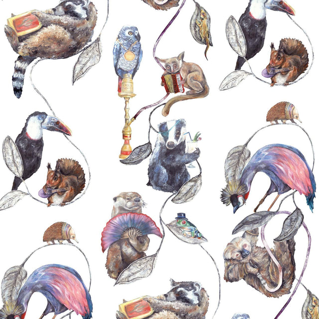 House of Hackney HACKNEY EMPIRE Wallpaper - White (9'10" - full height)