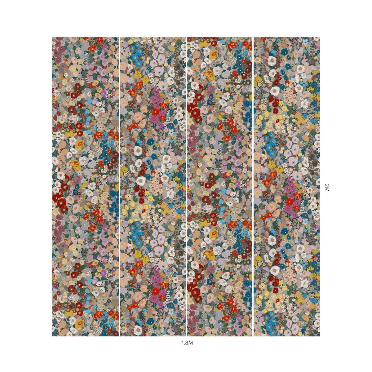 House of Hackney HOLLYHOCKS Wallpaper - Autumn (9'10" - full height)