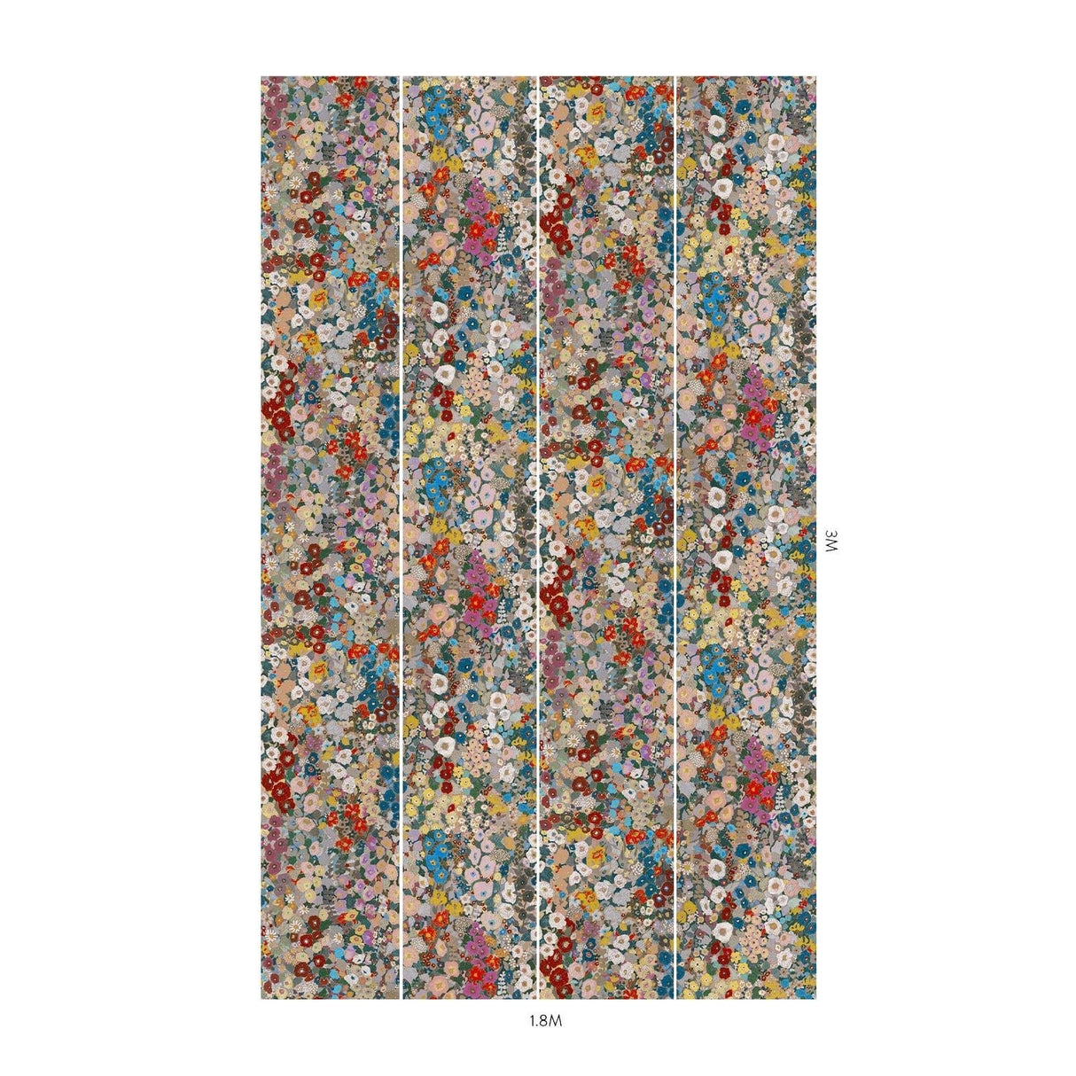 House of Hackney HOLLYHOCKS Wallpaper - Autumn (9'10" - full height)