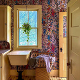 House of Hackney HOLLYHOCKS Wallpaper - Autumn (9'10" - full height)