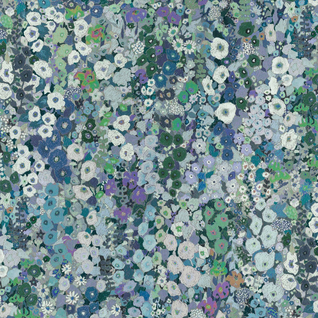 House of Hackney HOLLYHOCKS Wallpaper - Dew (9'10" - full height)