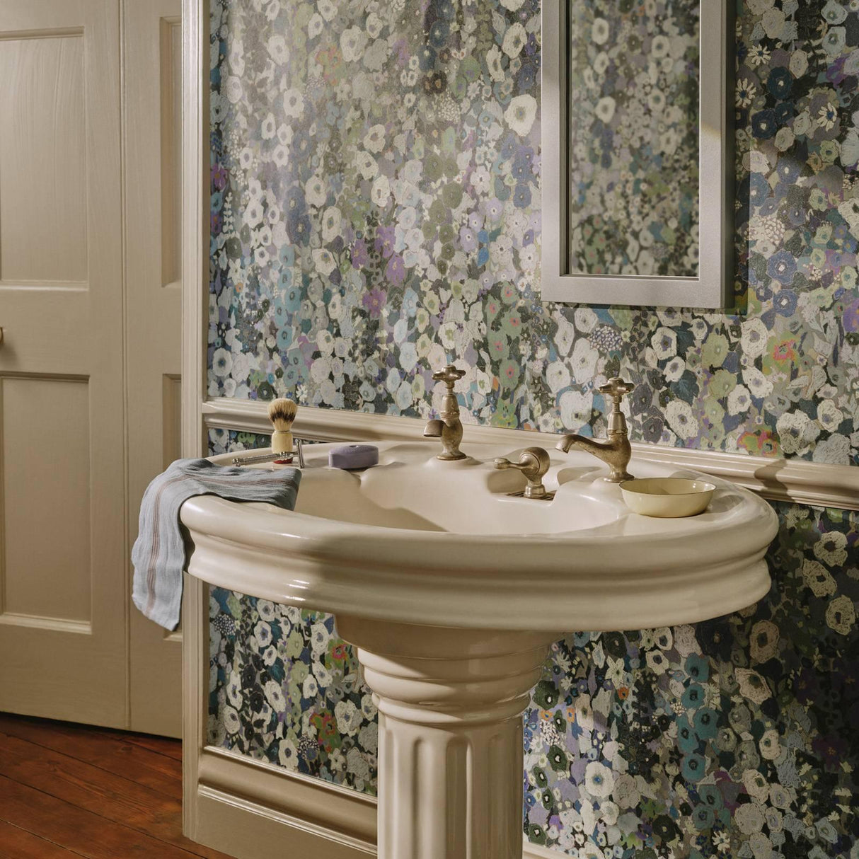 House of Hackney HOLLYHOCKS Wallpaper - Dew (9'10" - full height)