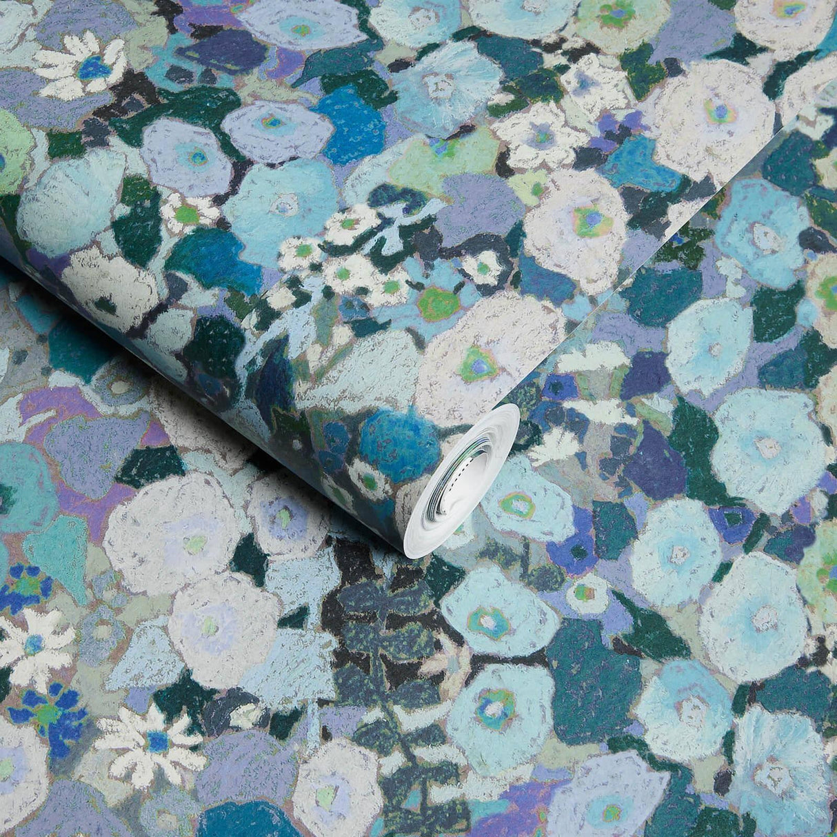 House of Hackney HOLLYHOCKS Wallpaper - Dew (9'10" - full height)