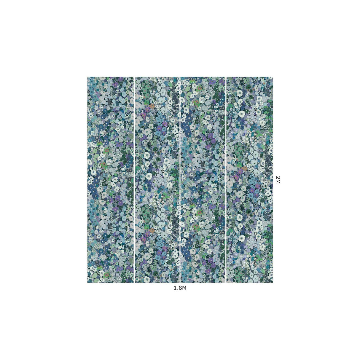 House of Hackney HOLLYHOCKS Wallpaper - Dew (9'10" - full height)
