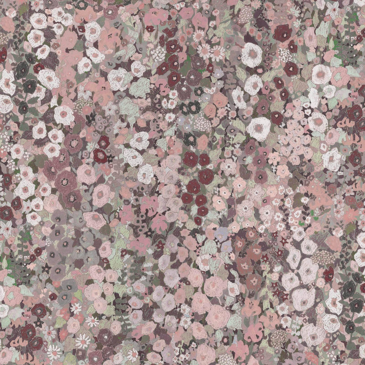 House of Hackney HOLLYHOCKS Wallpaper - Earth (9'10" - full height)