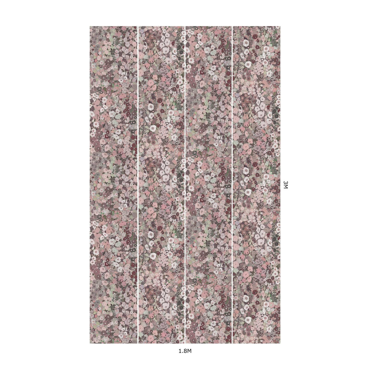 House of Hackney HOLLYHOCKS Wallpaper - Earth (9'10" - full height)