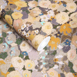 House of Hackney HOLLYHOCKS Wallpaper - Flax (9'10" - full height)