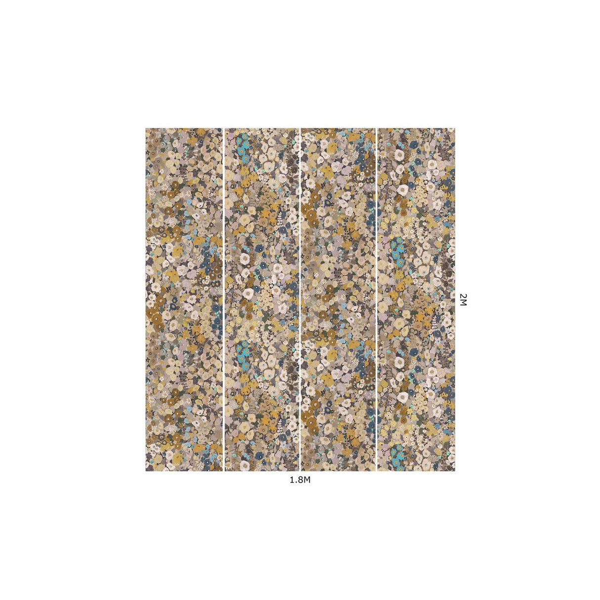 House of Hackney HOLLYHOCKS Wallpaper - Flax (9'10" - full height)