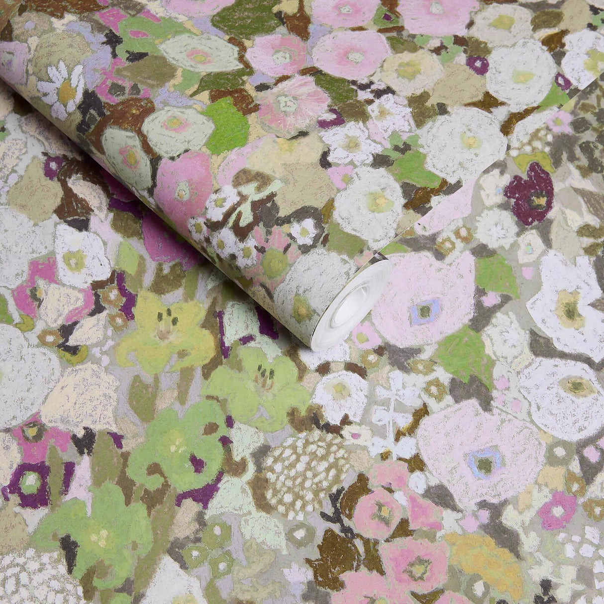 House of Hackney HOLLYHOCKS Wallpaper - Meadow (9'10" - full height)