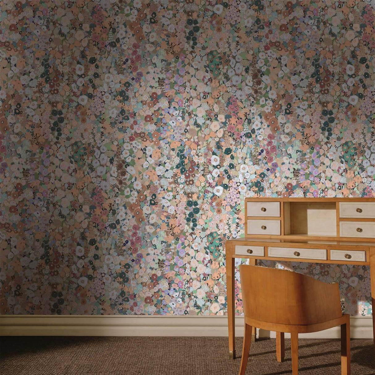 House of Hackney HOLLYHOCKS Wallpaper - Prairie (9'10" - full height)