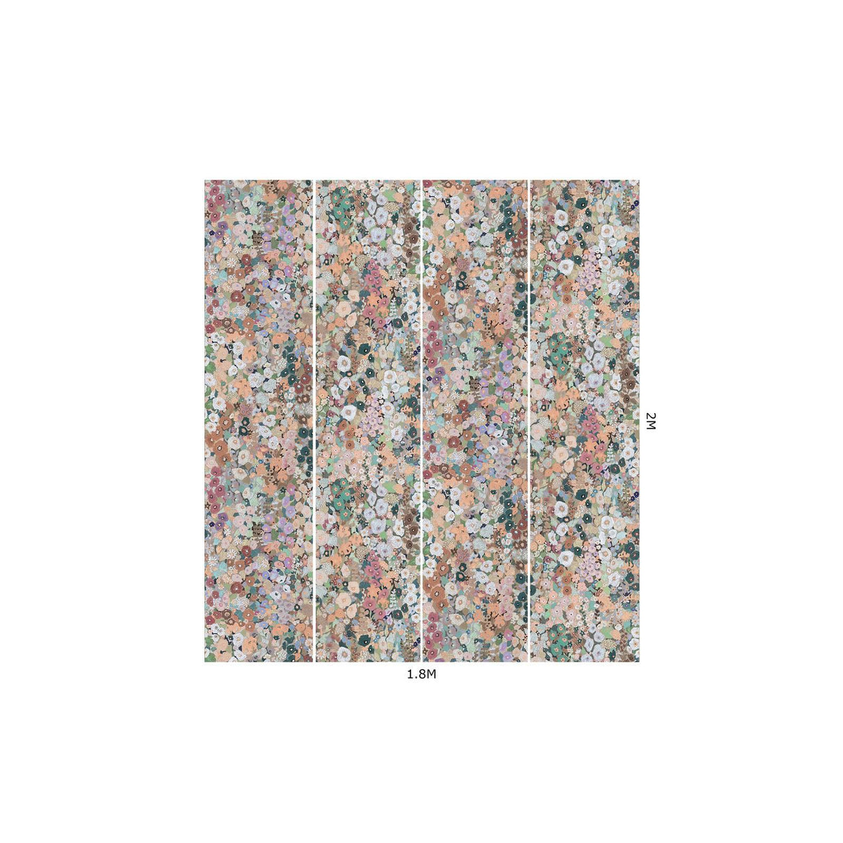 House of Hackney HOLLYHOCKS Wallpaper - Prairie (9'10" - full height)