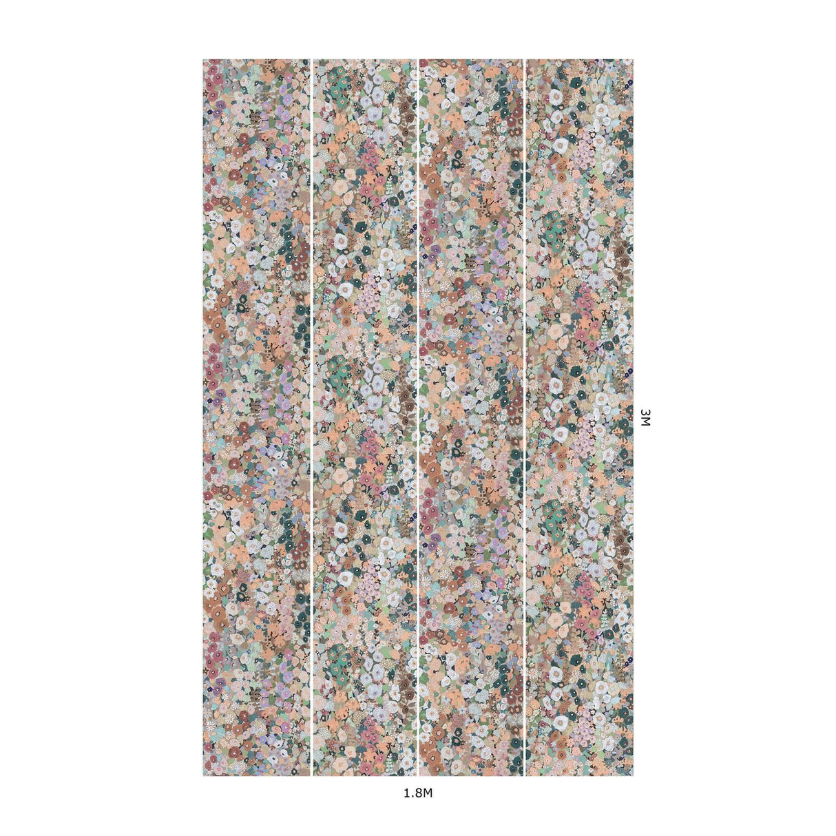 House of Hackney HOLLYHOCKS Wallpaper - Prairie (9'10" - full height)