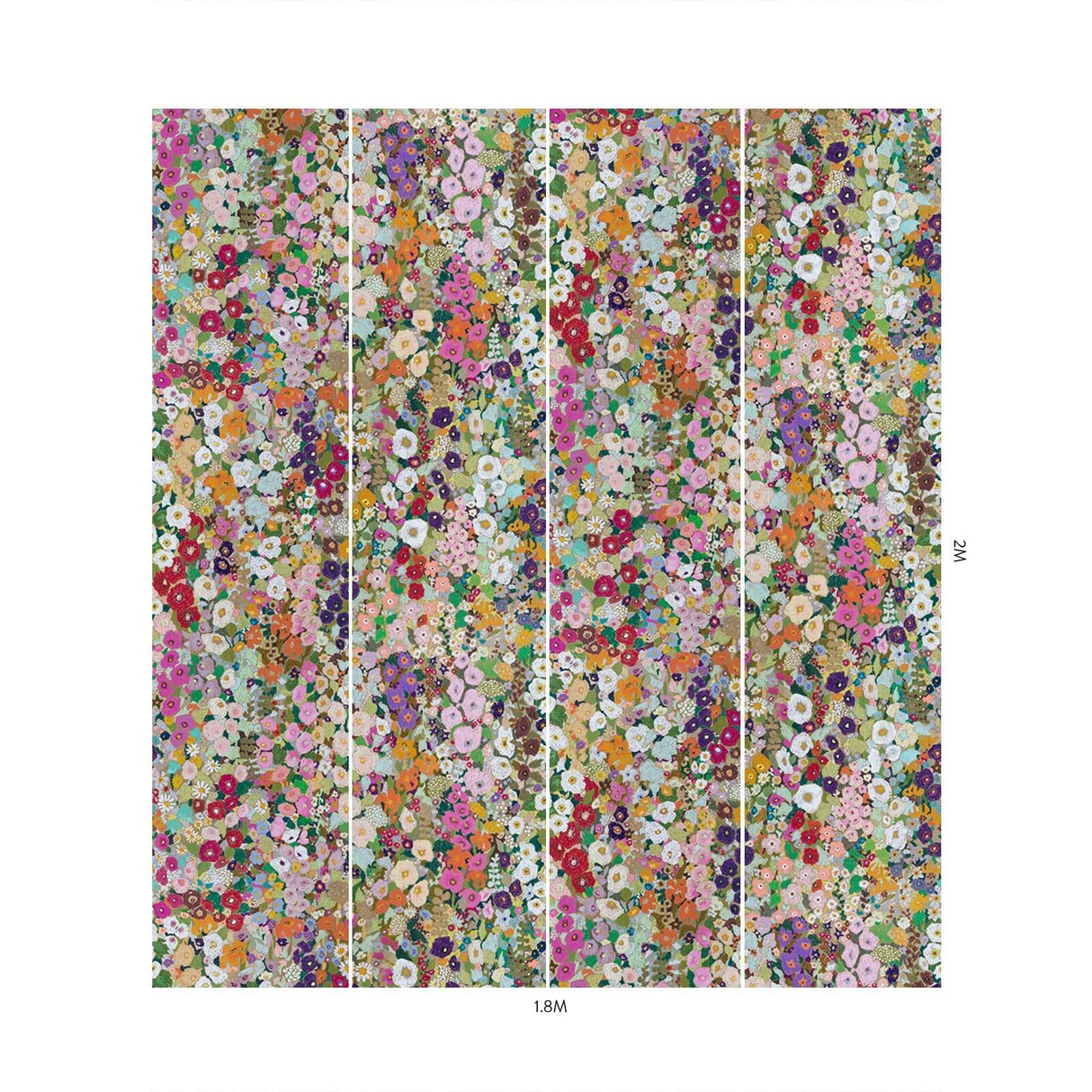 House of Hackney HOLLYHOCKS Wallpaper - Spring (9'10" - full height)