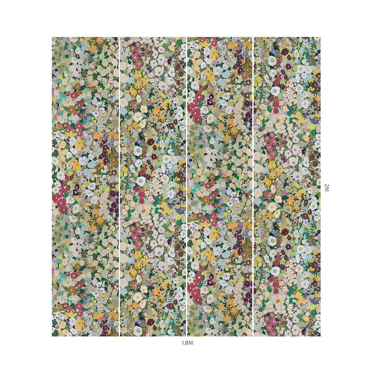 House of Hackney HOLLYHOCKS Wallpaper - Summer (9'10" - full height)