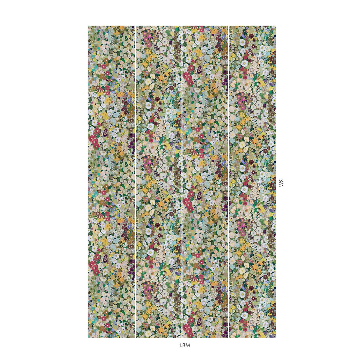 House of Hackney HOLLYHOCKS Wallpaper - Summer (9'10" - full height)