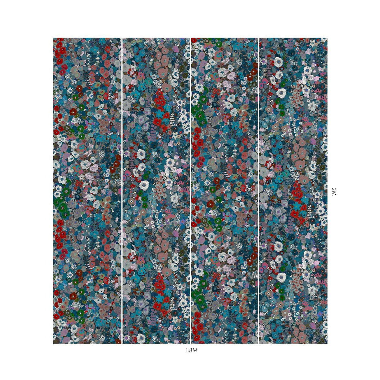 House of Hackney HOLLYHOCKS Wallpaper - Winter (9'10" - full height)