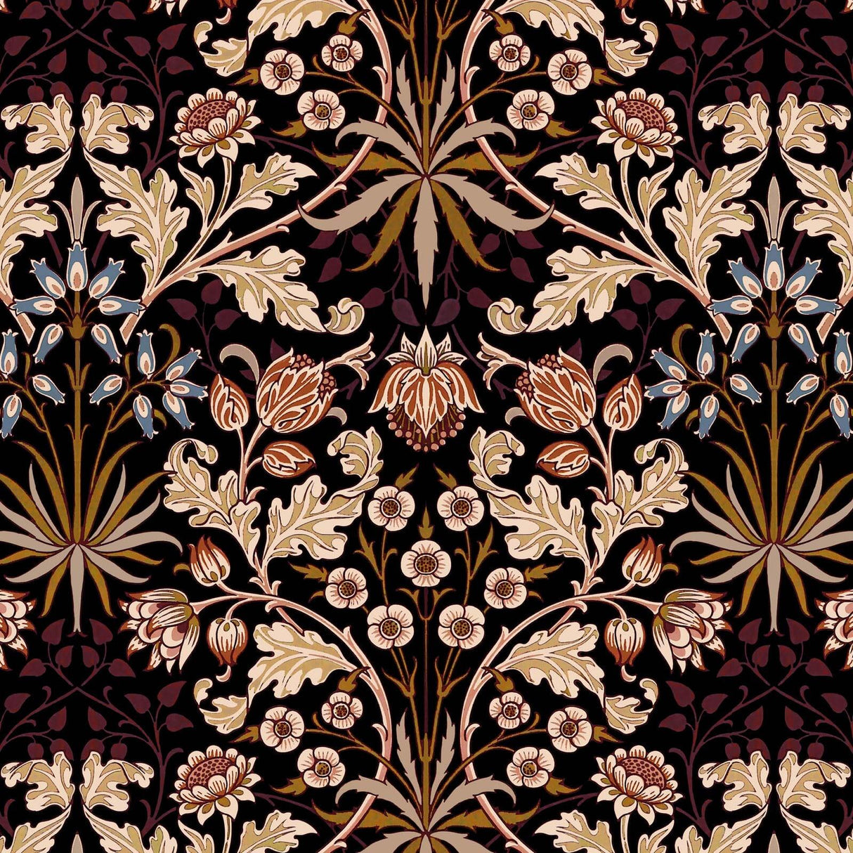 House of Hackney HYACINTH Wallpaper - Black (9'10" - full height)