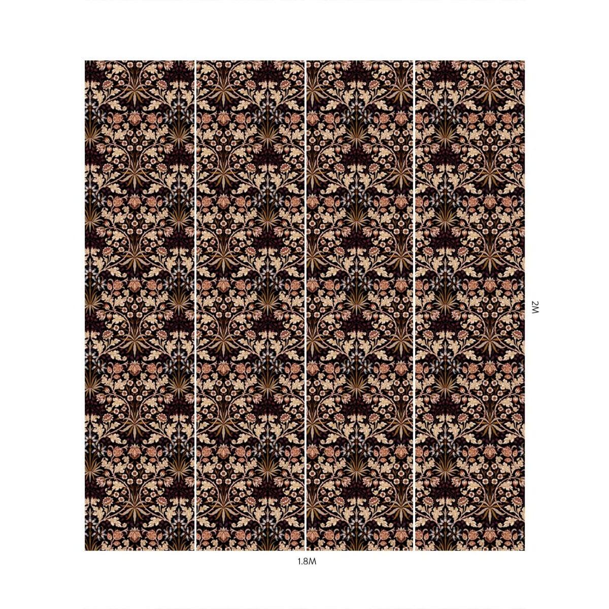 House of Hackney HYACINTH Wallpaper - Black (9'10" - full height)