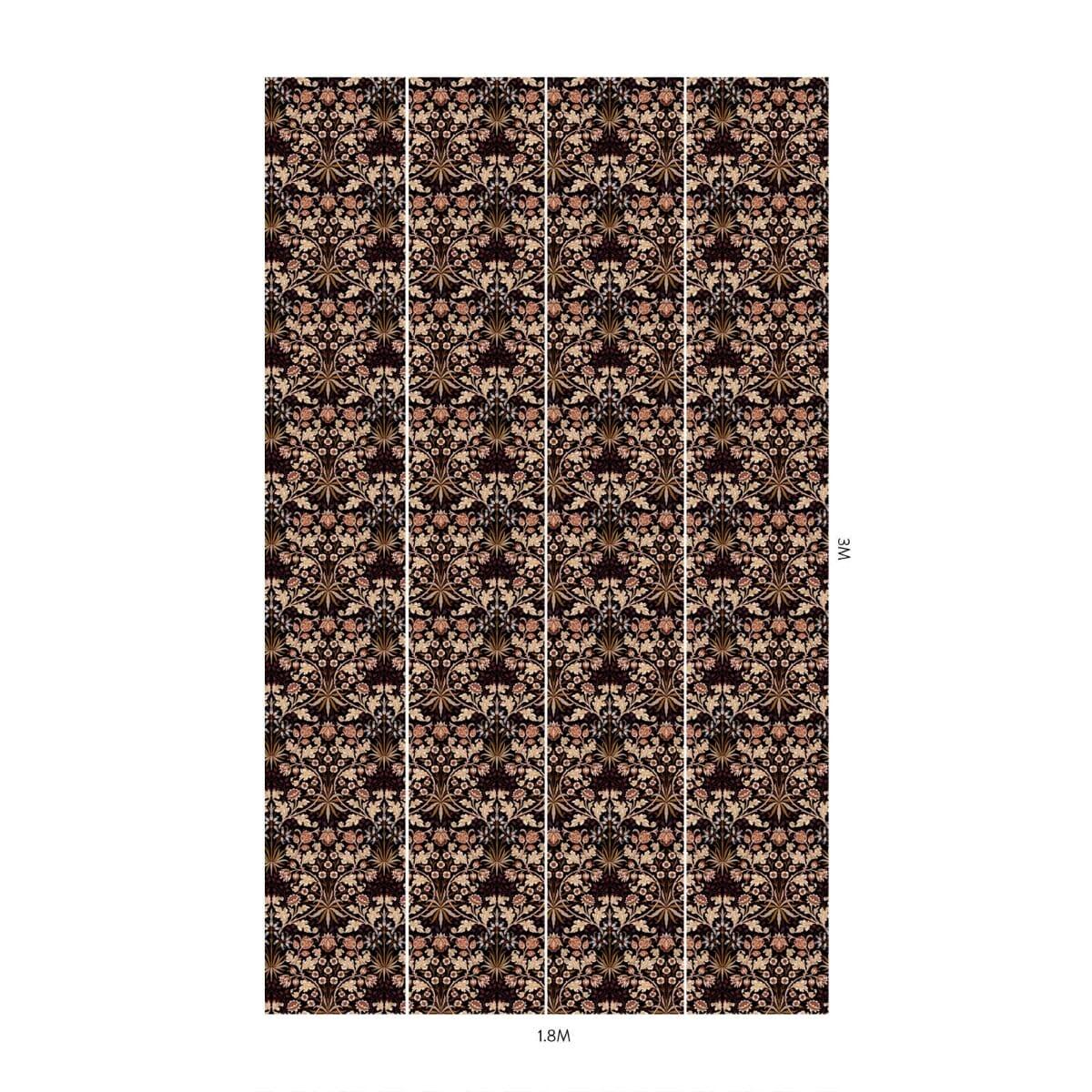 House of Hackney HYACINTH Wallpaper - Black (9'10" - full height)