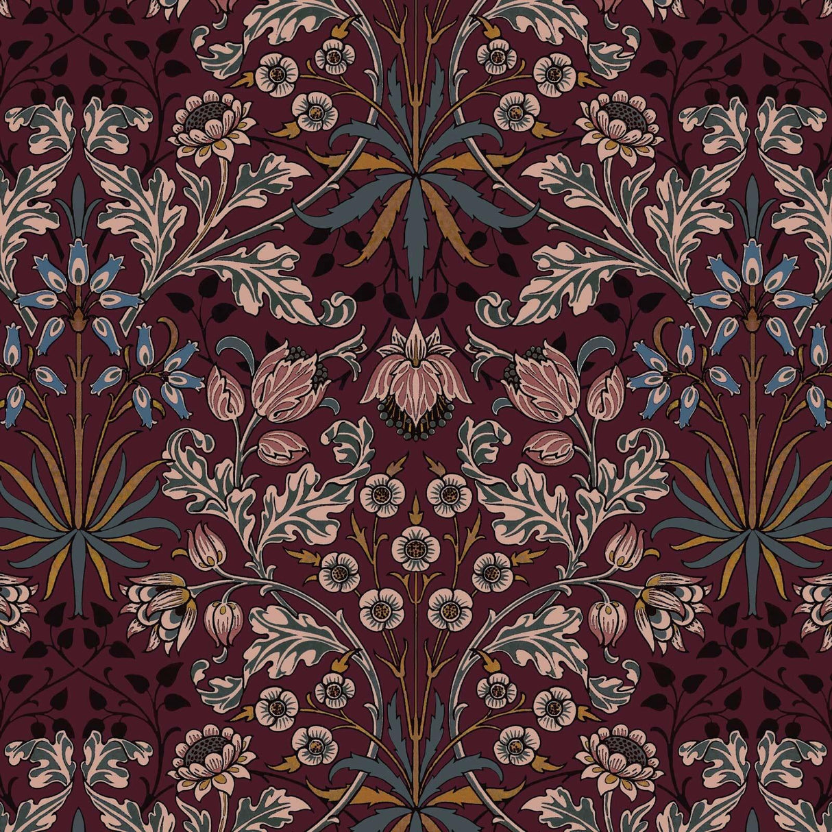 House of Hackney HYACINTH Wallpaper - Mulberry (9'10" - full height)