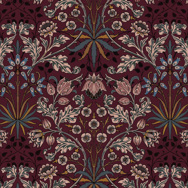 House of Hackney HYACINTH Wallpaper - Mulberry (9'10" - full height)