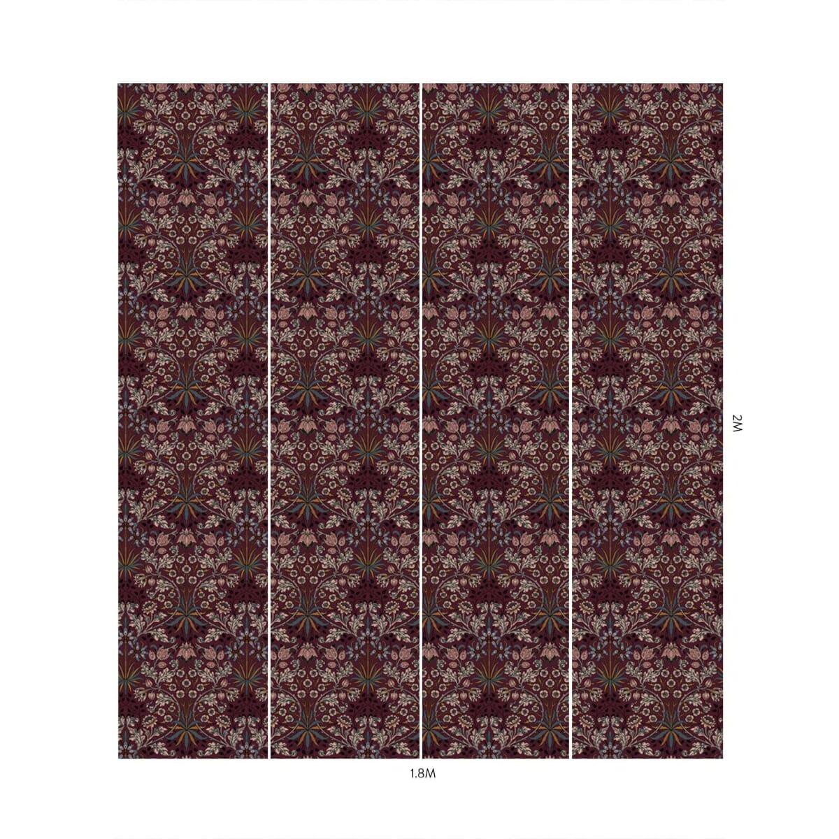 House of Hackney HYACINTH Wallpaper - Mulberry (9'10" - full height)