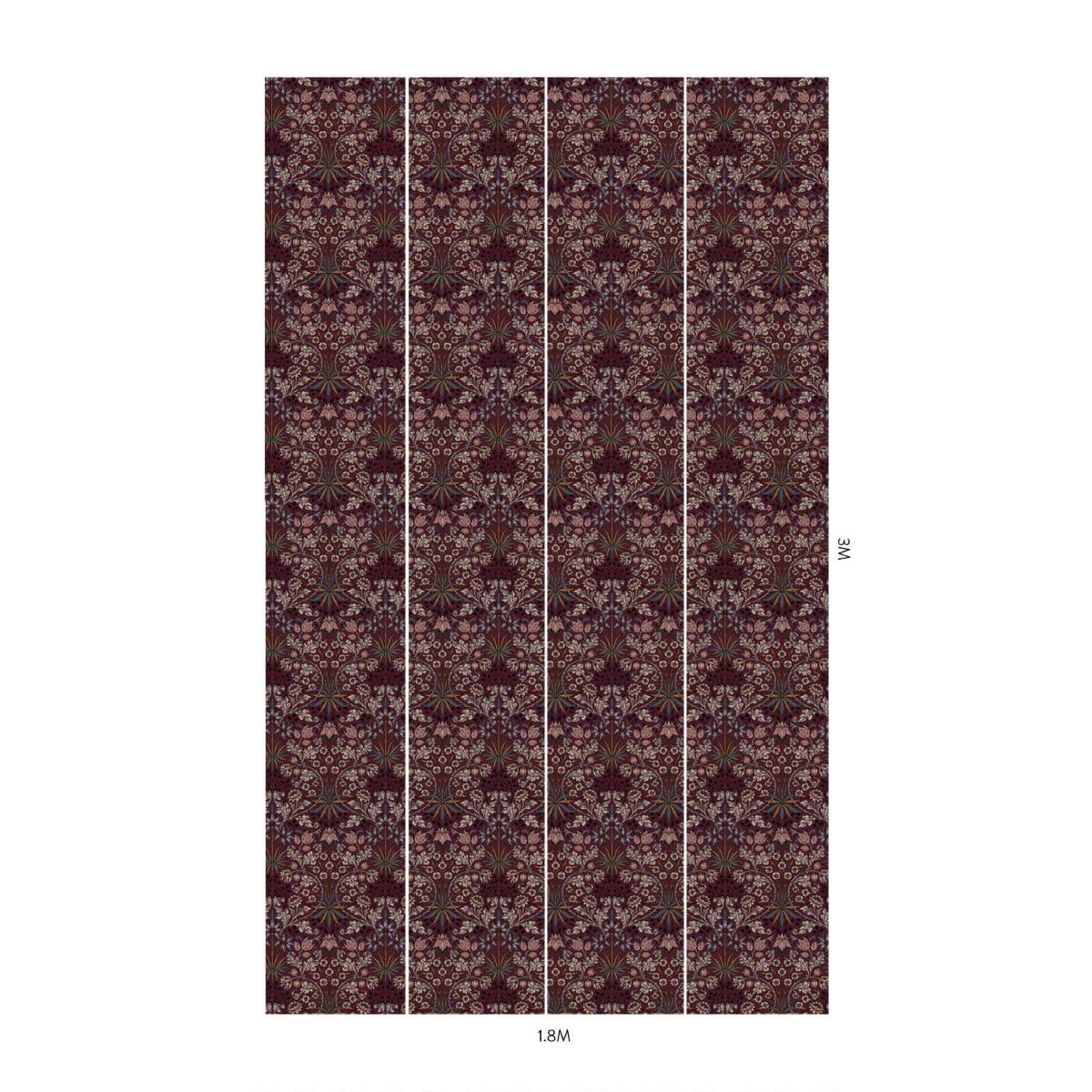 House of Hackney HYACINTH Wallpaper - Mulberry (9'10" - full height)