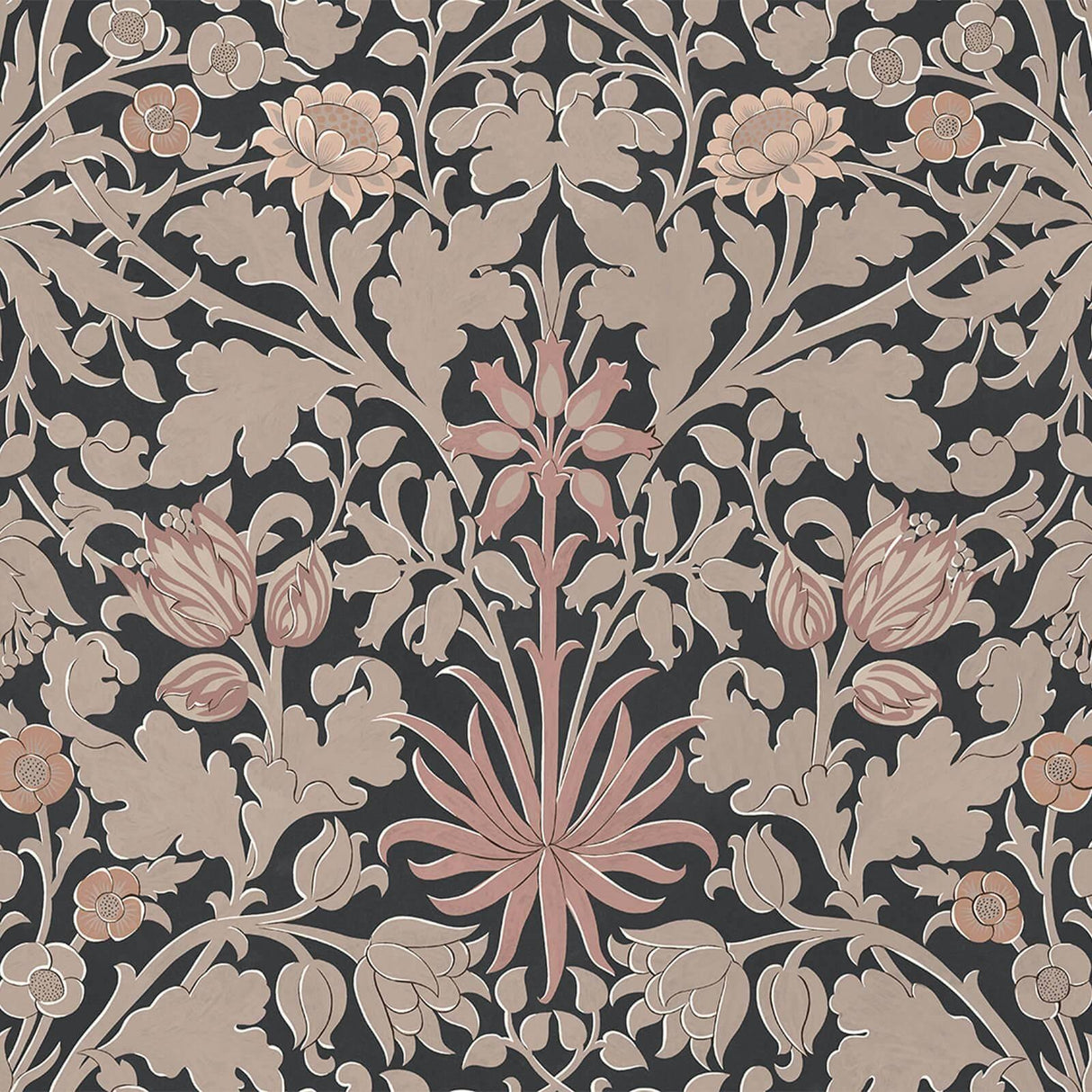 House of Hackney HYACINTH NOVELLUS Wallpaper - Noir (9'10" - full height)