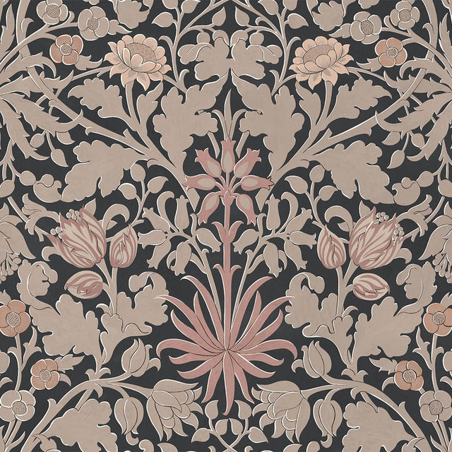 House of Hackney HYACINTH NOVELLUS Wallpaper - Noir (9'10" - full height)