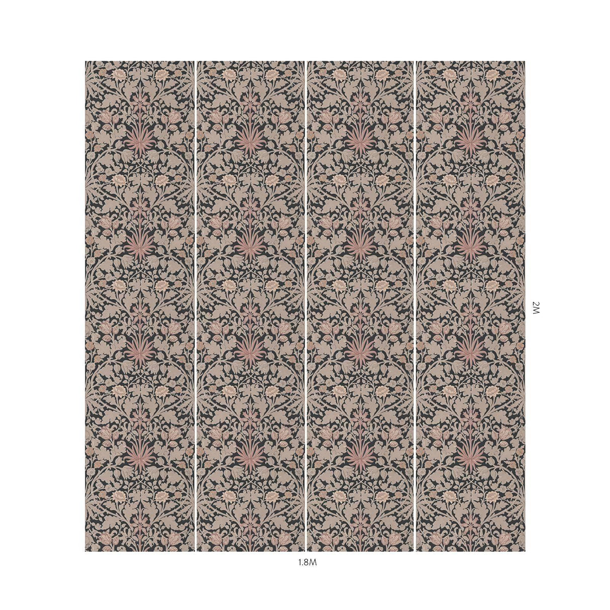 House of Hackney HYACINTH NOVELLUS Wallpaper - Noir (9'10" - full height)