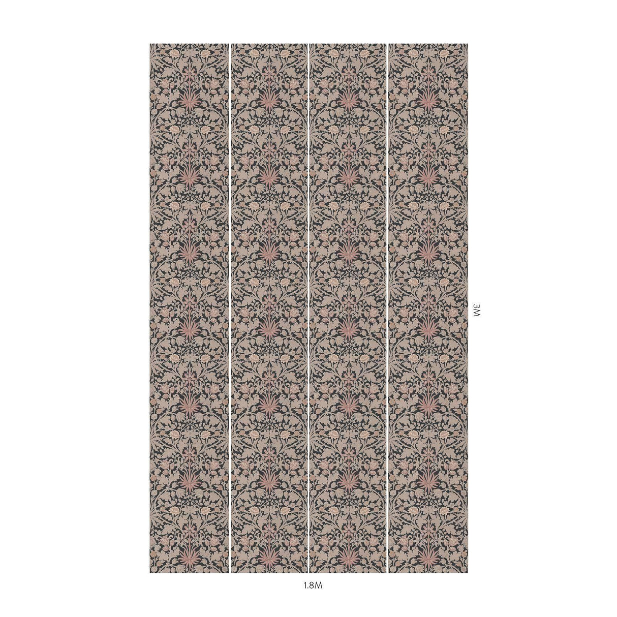 House of Hackney HYACINTH NOVELLUS Wallpaper - Noir (9'10" - full height)