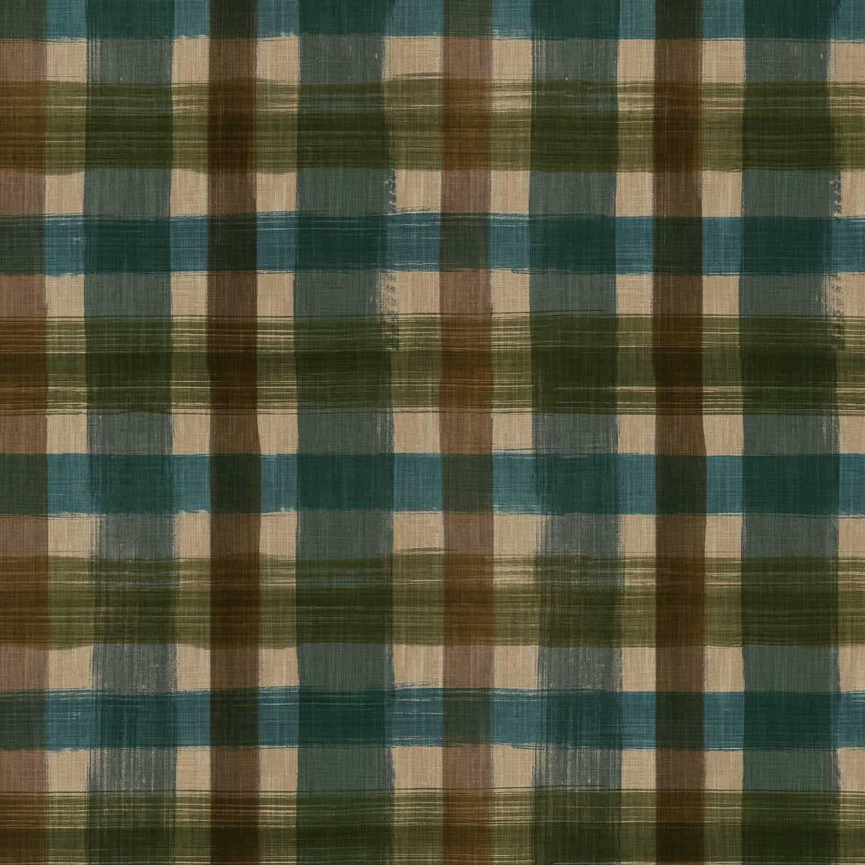 House of Hackney LONDON FIELDS CHECK Wallpaper - Cerulean (9'10" - full height)