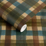 House of Hackney LONDON FIELDS CHECK Wallpaper - Cerulean (9'10" - full height)