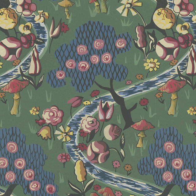 House of Hackney LONDON FIELDS Wallpaper - Nephrite (9'10" - full height)